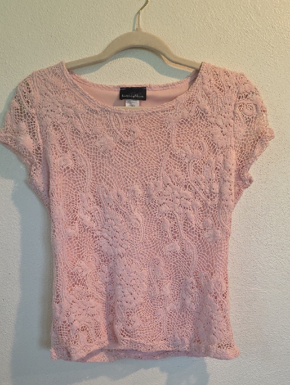 Brittany Black Lined Lace Top